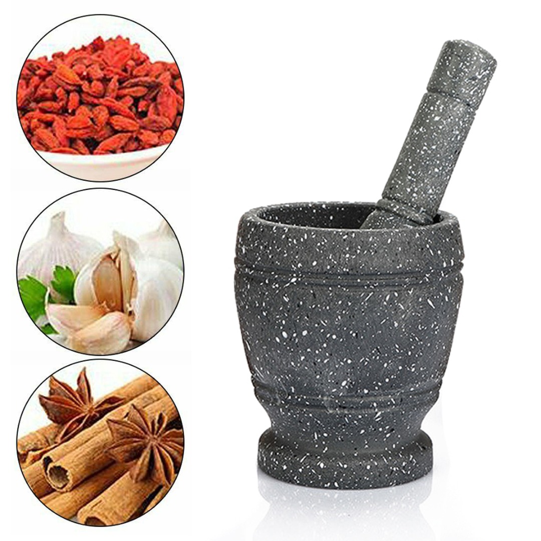 Mortar Pestle Granite - ハーブ,スパイス,コショウ,固体材料用の新しい花崗岩の皮むき器のセット