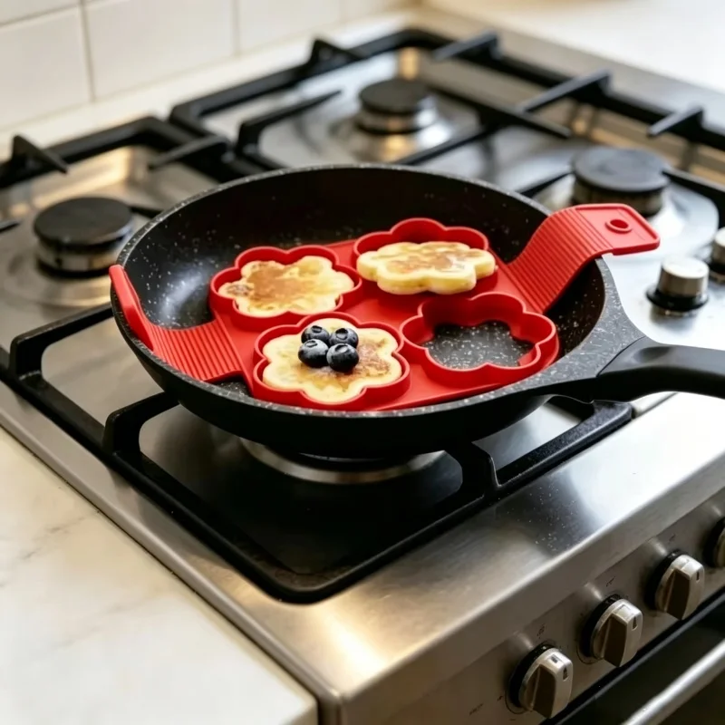 Home Cooking Supplies - シリコンエッグクッカー目玉焼きシェイパー焦げ付き防止パンケーキリングオムレツ型毎日の家庭用キッチン調理やベーキング用品に
