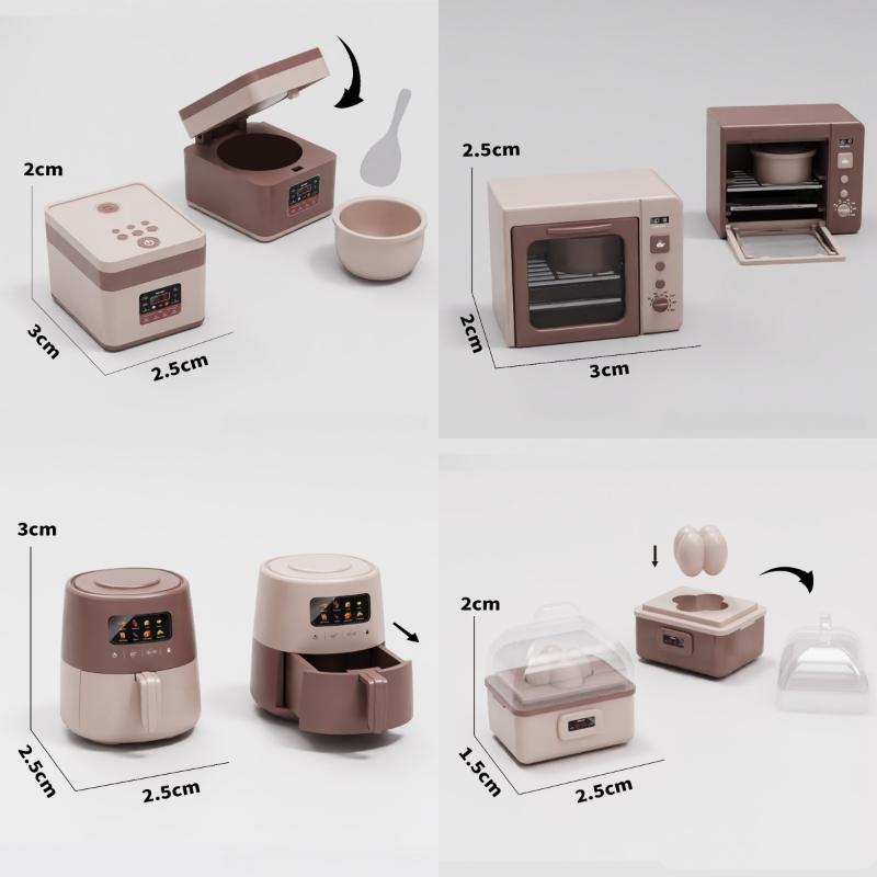Home Cooking Appliances - 新しい【1個入りリアルな電子レンジ炊飯器卵ボイラーごっこ遊びおもちゃ1:12ドールハウスキッチン家電家具】