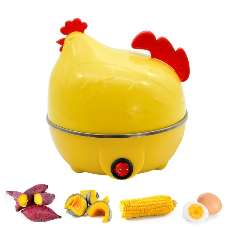 Home Cooking Supplies - ホーム鶏の形をした 7 卵容量卵ボイラー調理器キッチン調理器具ソフトハードゆで卵用