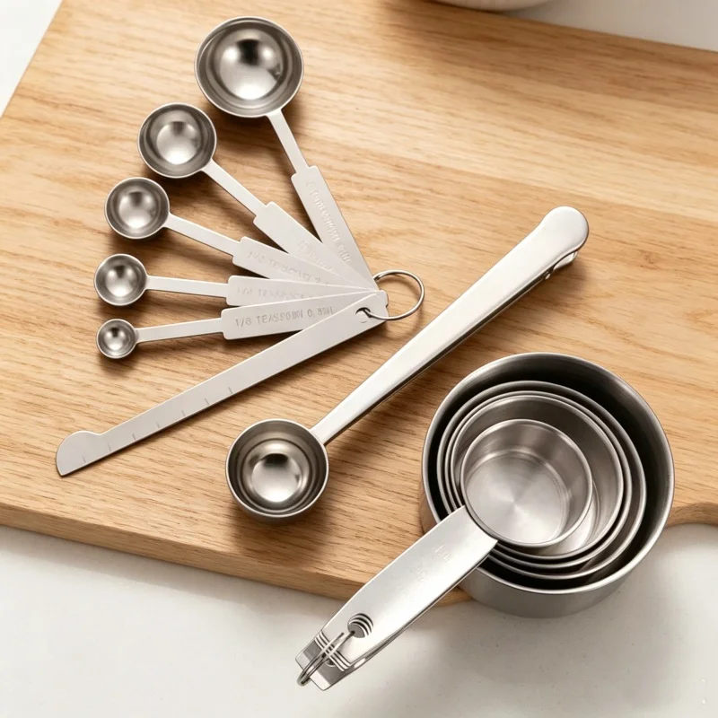 Home Cooking Supplies - 積み重ね可能なステンレス鋼計量スプーンセット計量カップコーヒースパイスパウダースクープキッチンホームベーキング調理ツール用品