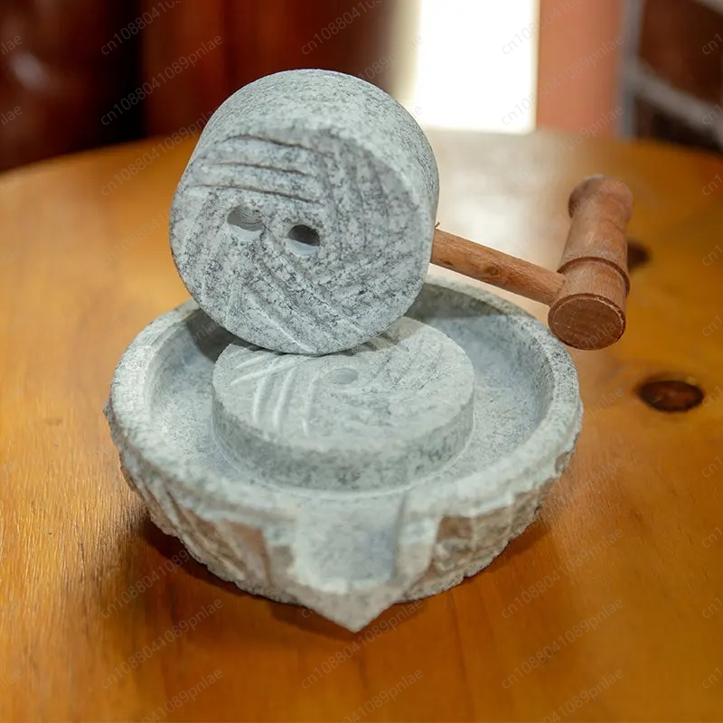 天然小石研磨ホームオーナメント、ノスタルジックな研磨ディスク - Mortar Pestle Granite のレビューと価格