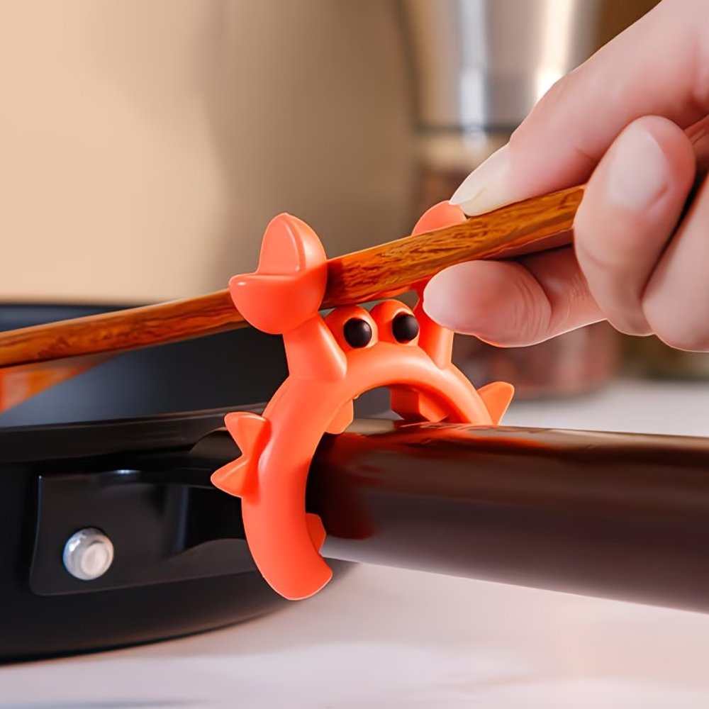 シリコン製スプーンホルダー2個セット、かわいいカニとタコのデ - Home Cooking Utensil Set のレビューと価格