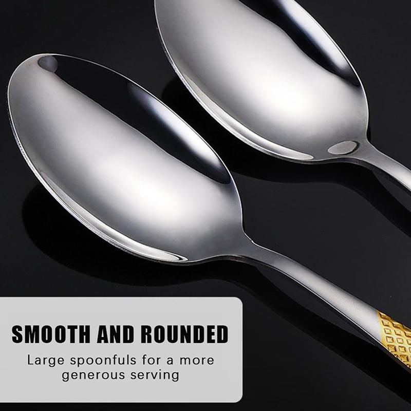 新しいキッチン用品セット ステンレス製スプーンとフォークセッ - Home Cooking Utensil Set のレビューと価格