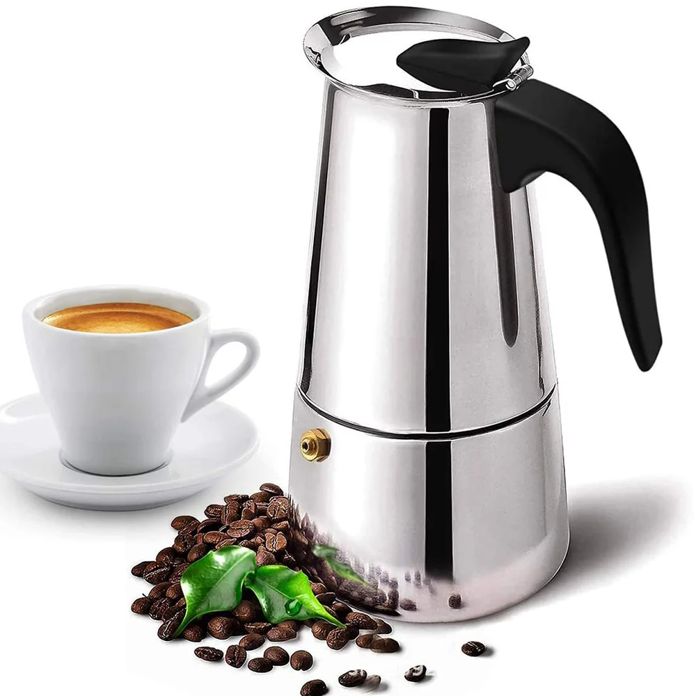 プレミアムステンレス鋼モカコーヒーメーカー 2/4/6 カッ - Home Cooking Appliances のレビューと価格