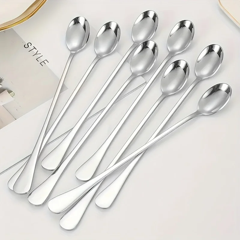 ステンレススチール 1/10 個 ロングハンドルスプーンセッ - Home Cooking Utensil Set のレビューと価格