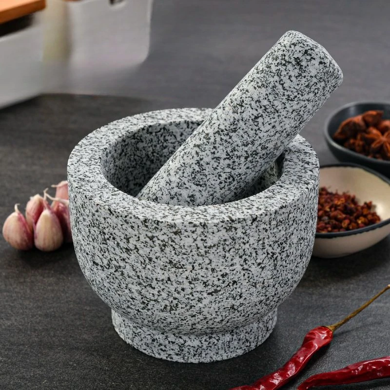 家庭用業務用花崗岩製ニンニク潰し器昔ながらの石臼と乳鉢手動グ - Mortar Pestle Granite のレビューと価格