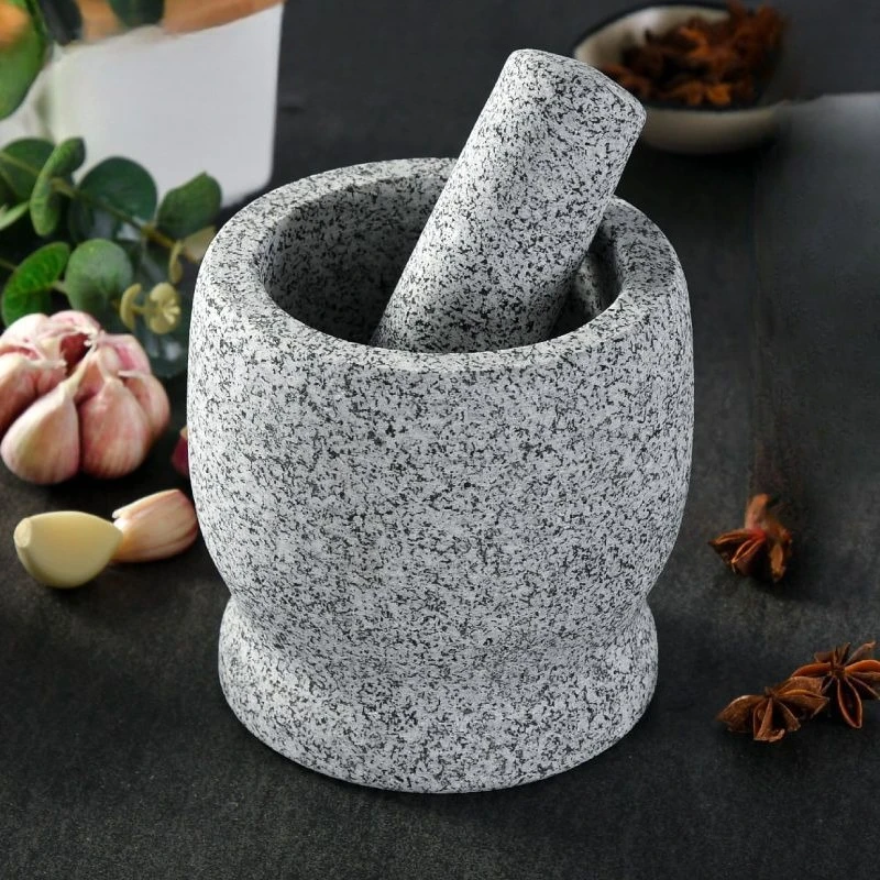 家庭用業務用花崗岩製ニンニク潰し器昔ながらの石臼と乳鉢手動グ - Mortar Pestle Granite のレビューと価格