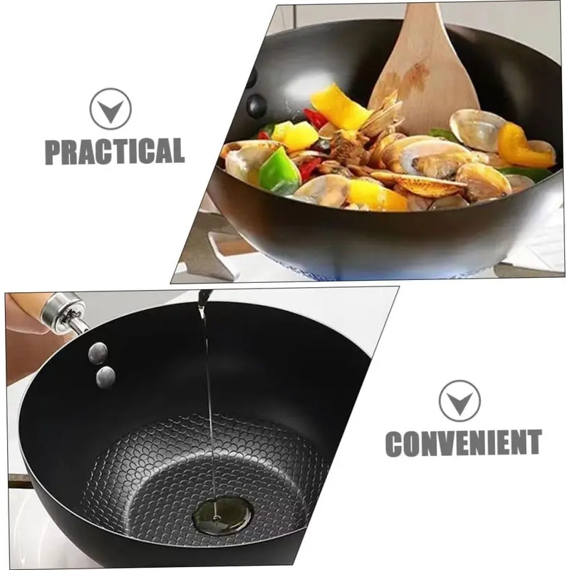 非コーティング平底中華鍋小型鉄製中華鍋炒め物調理用コンロIH - Dosa Pan Iron のレビューと価格