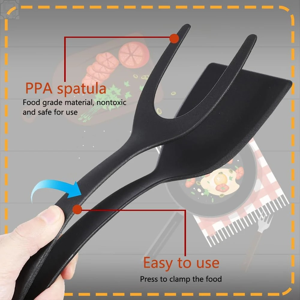 2in1フリップスパチュラトング ナイロン製ノンスティックキ - Home Cooking Utensil Set のレビューと価格
