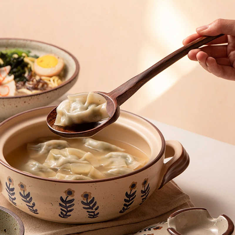 ロングハンドルラーメン木製スプーン日本キッチン調理器具食器サ - Home Cooking Supplies のレビューと価格