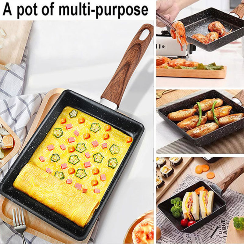 卵焼き日本オムレツパンテフロン加工卵パンスキレット長方形卵パ - Dosa Pan Iron のレビューと価格