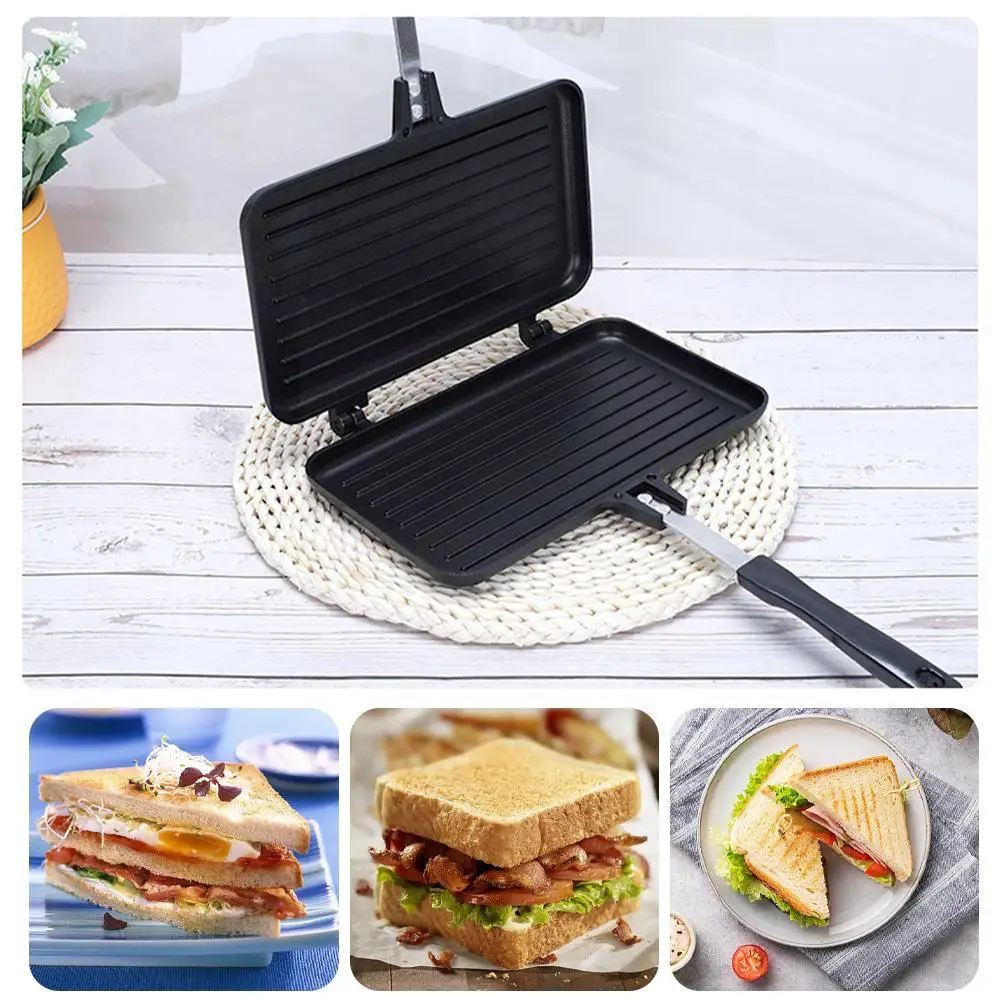 両面フライパンノンスティックサンドイッチメーカーワッフルパン - Dosa Pan Iron のレビューと価格