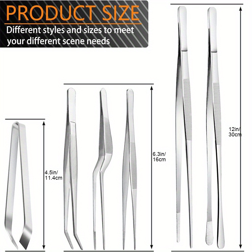 6個/パック ステンレススチールキッチンピンセットセット、プ - Home Cooking Utensil Set のレビューと価格