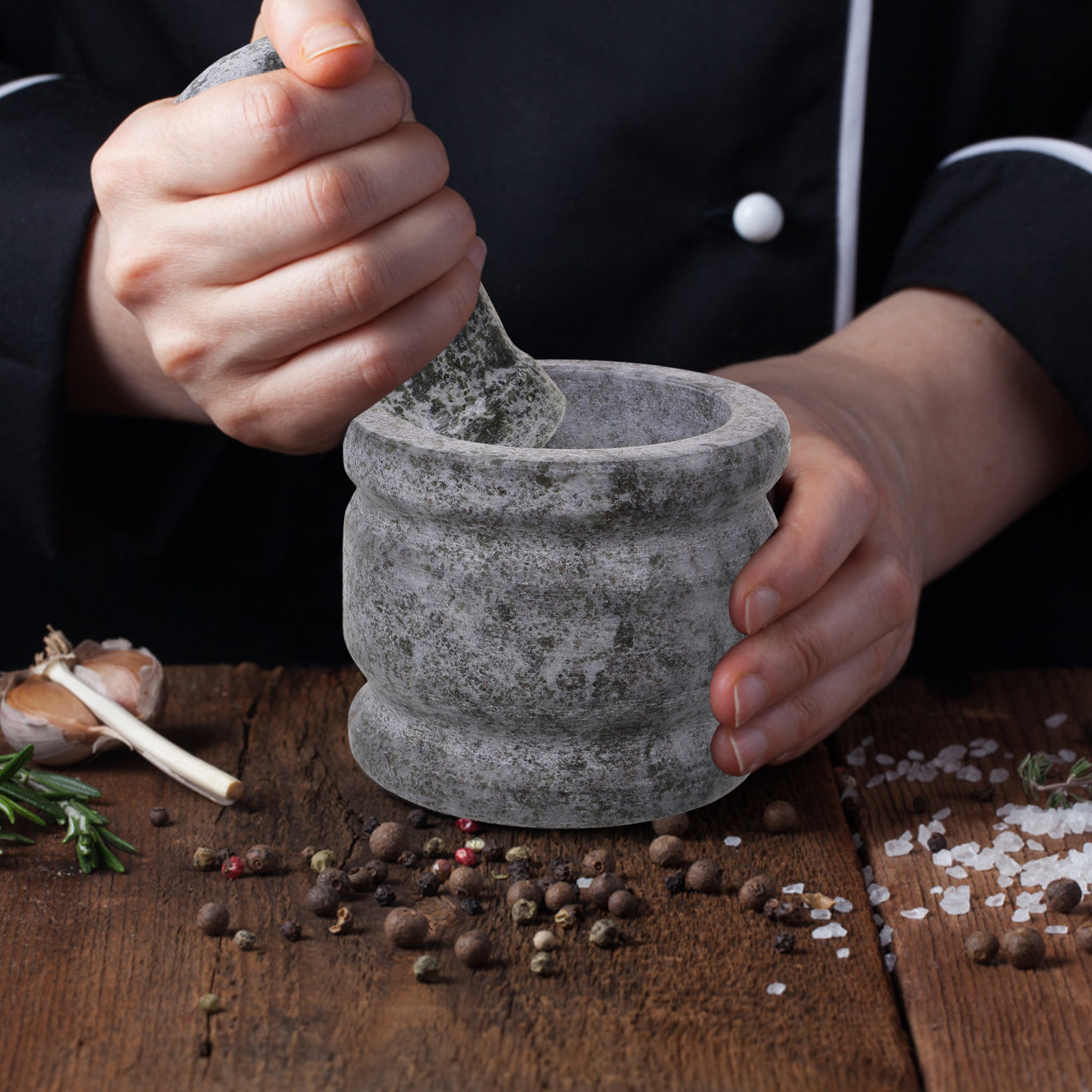 1セット花崗岩製乳鉢と乳棒セット、天然石製粉砕ボウル、ニンニ - Mortar Pestle Granite のレビューと価格