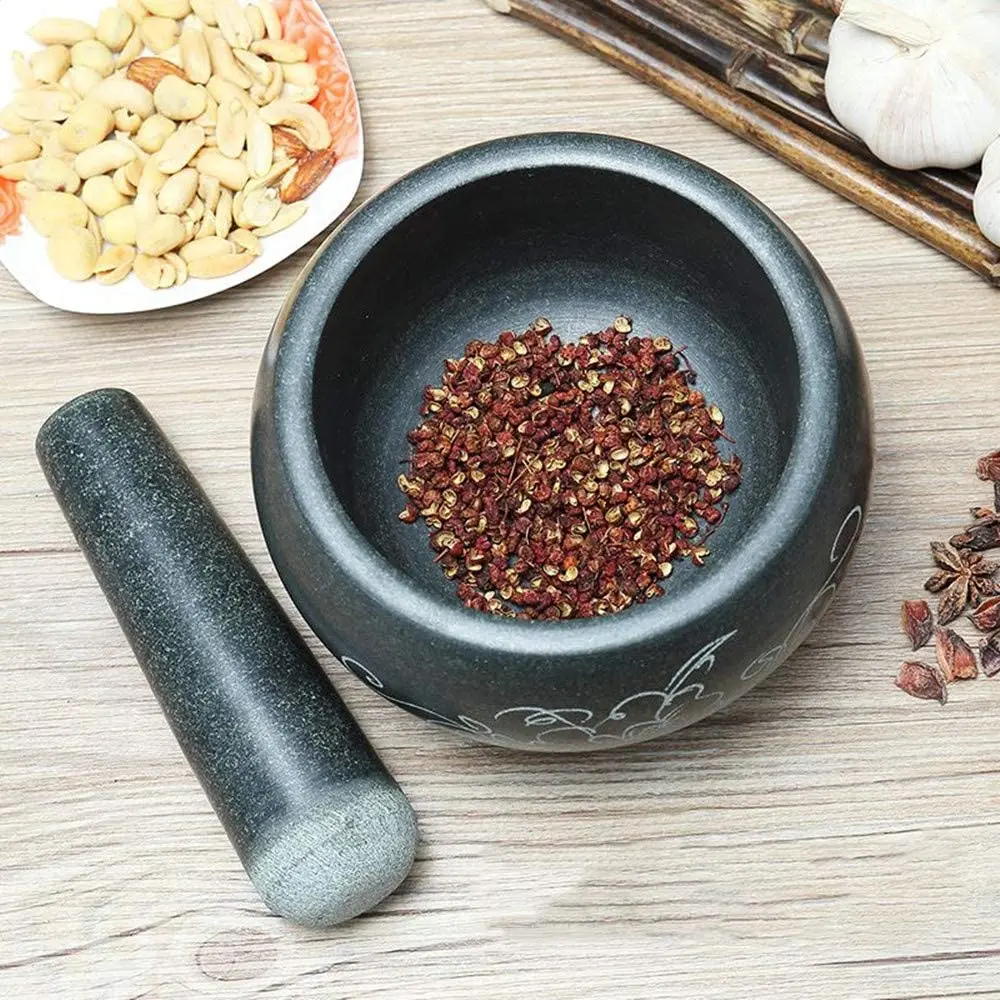 天然花崗岩の乳鉢と乳棒のセット、有機健康、ピーナッツスパイス - Mortar Pestle Granite のレビューと価格