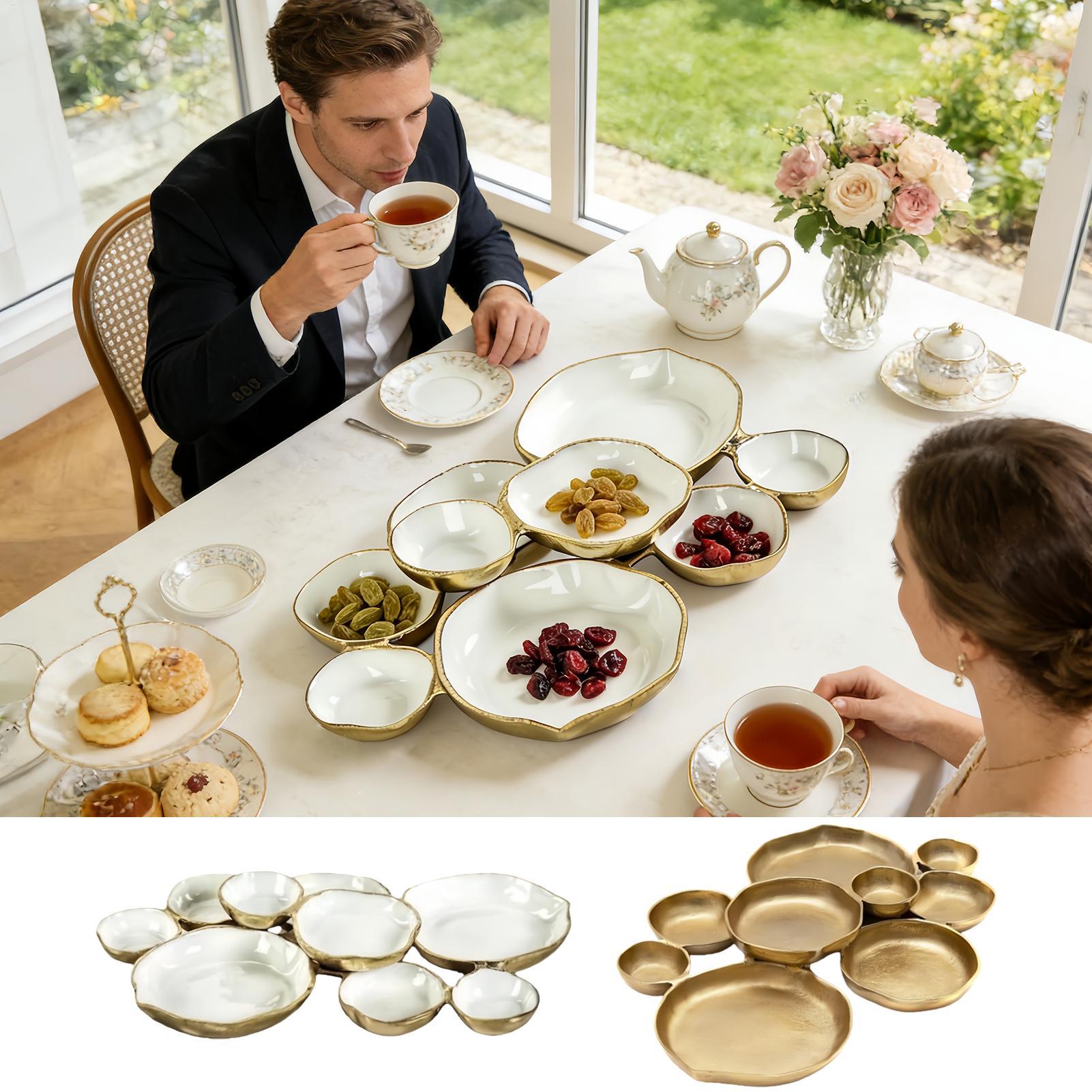 9個セット クラスターサービングボウル 9グリッドプレート  - Home Cooking Dishes のレビューと価格