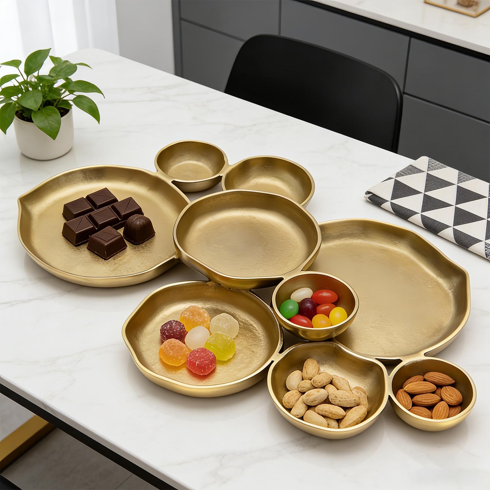 9個セット クラスターサービングボウル 9グリッドプレート  - Home Cooking Dishes のレビューと価格